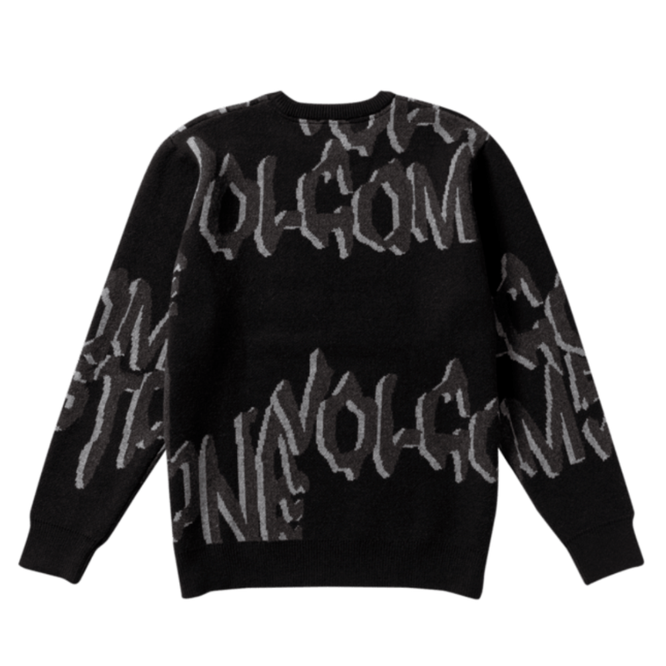 Stone Jacquard Crewneck Black