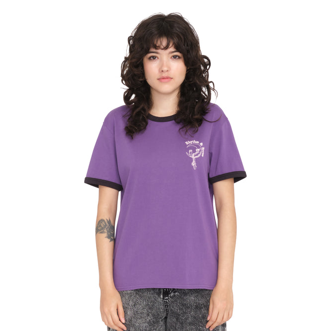Womens Truly Ringer T-shirt Deep Purple