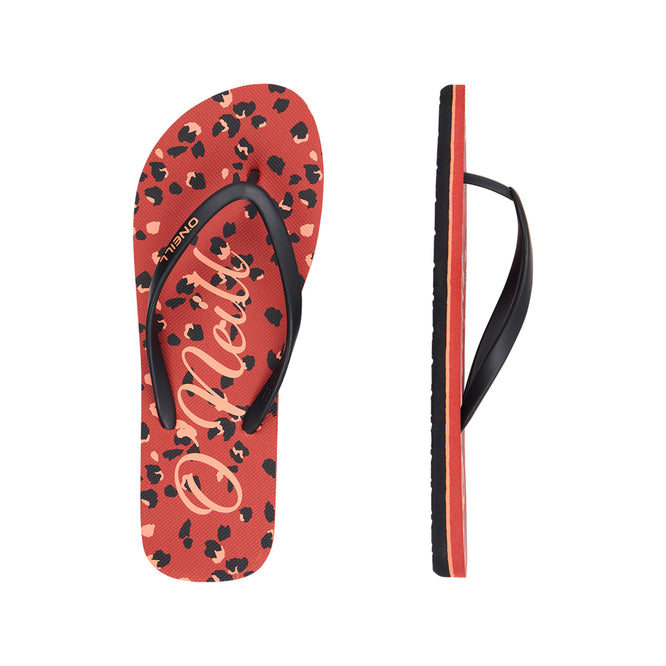 Womens Profile Graphic Sandals Red