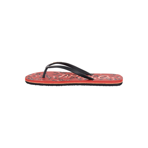 Womens Profile Graphic Sandals Red