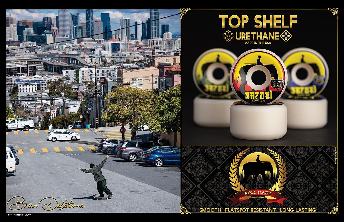 Elephant Top Shelf White/Green Conical 84b 52mm Skateboard Wheels