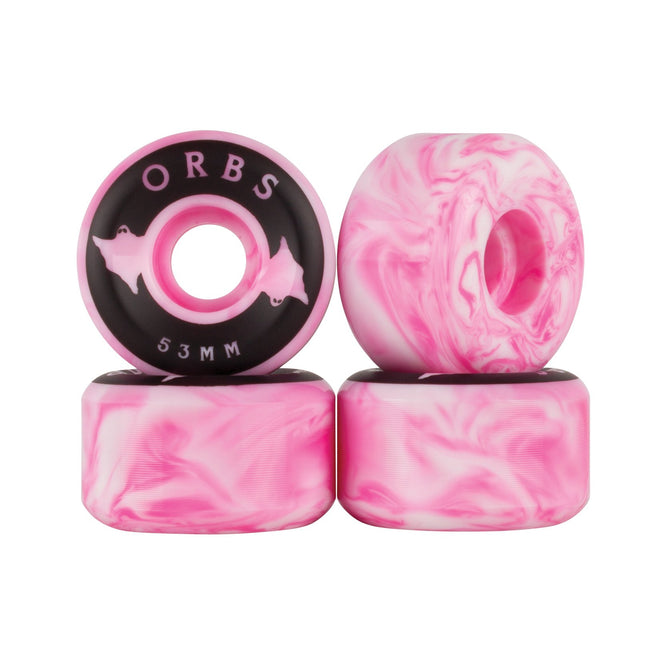 Orbs Specters Swirls 99a Pink/White 53mm Skateboard Wheels