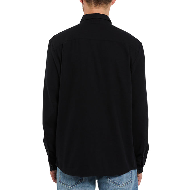 Caden Solid Longsleeve Shirt Black