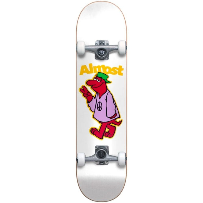 Peace Out White 7.25" Complete Skateboard