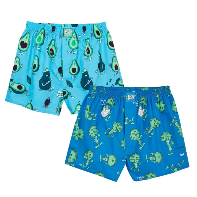 Avocado &amp; Broccoli 2pack Boxershorts Healthy Blue