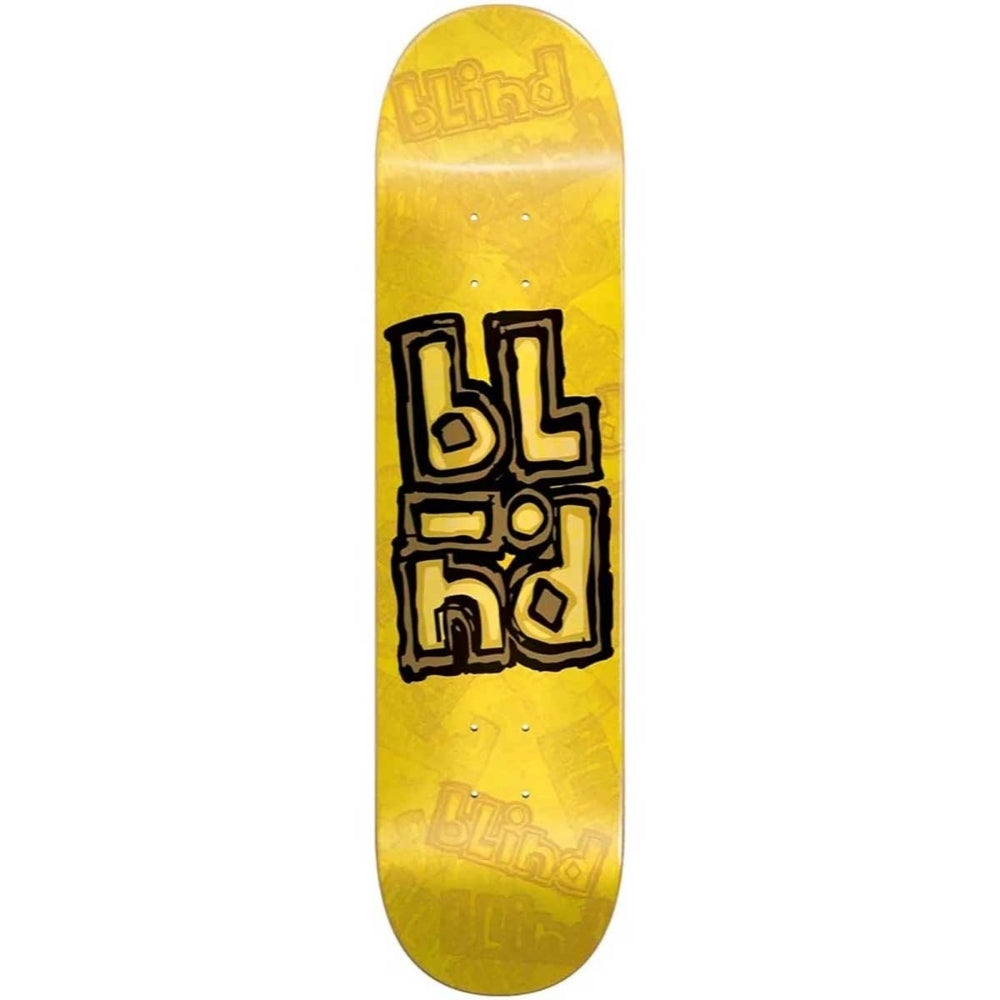OG Stacked Stamp RHM Yellow 7.75" Skateboard Deck