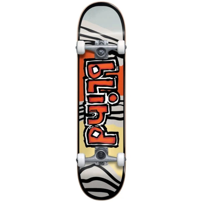 Blind OG Tiger Stripe First Push Youth Red/Orange 7.0" Skateboard Complete