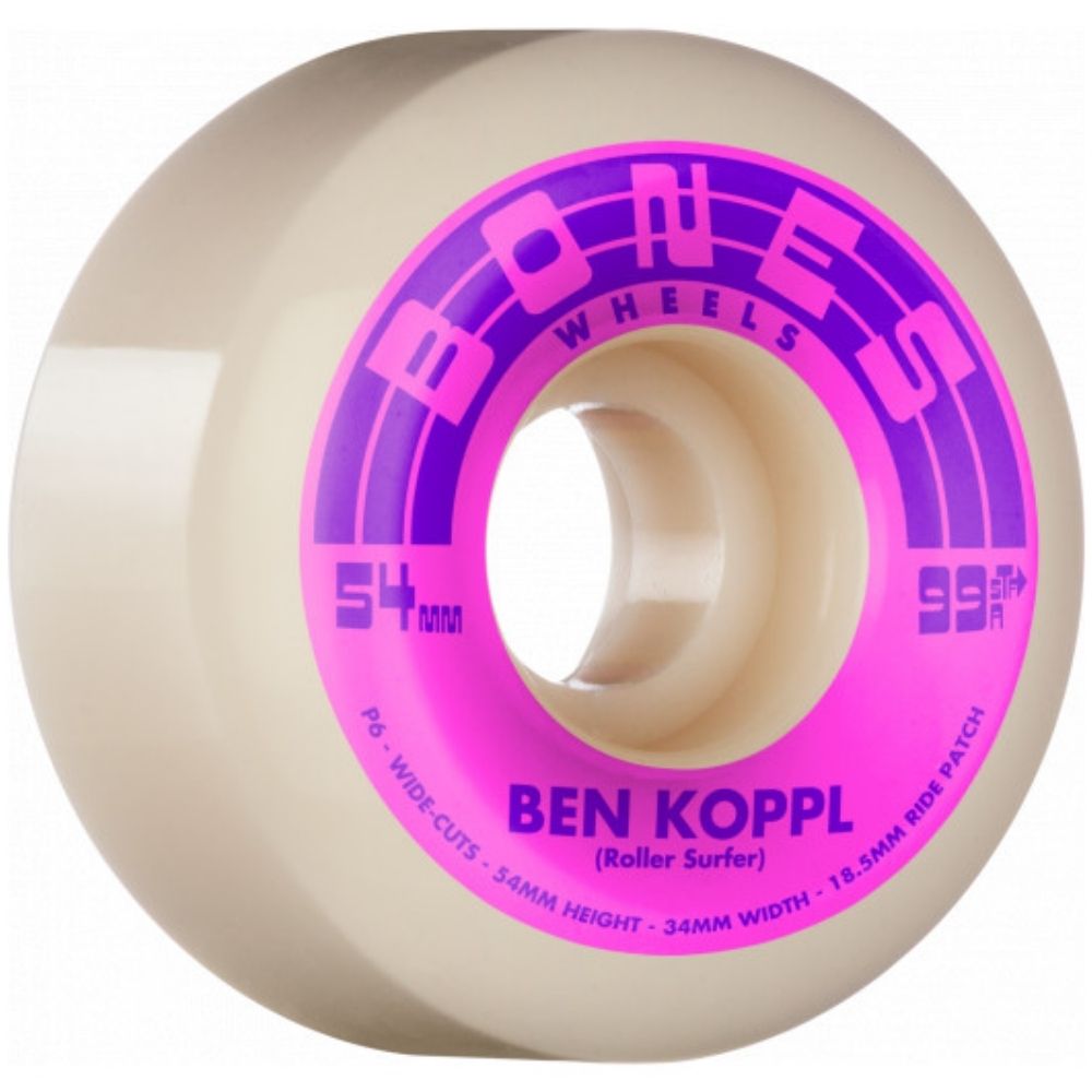 Koppl Rollersurfer V6 Purple 54mm 99a Skateboard Wheels