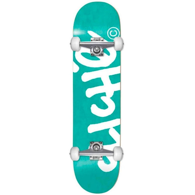 Handwritten Teal/White 7.375" Skateboard complet