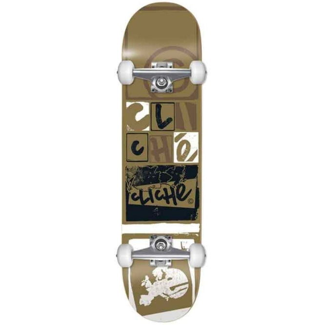 Letter Press Gold 7.75" Complete Skateboard