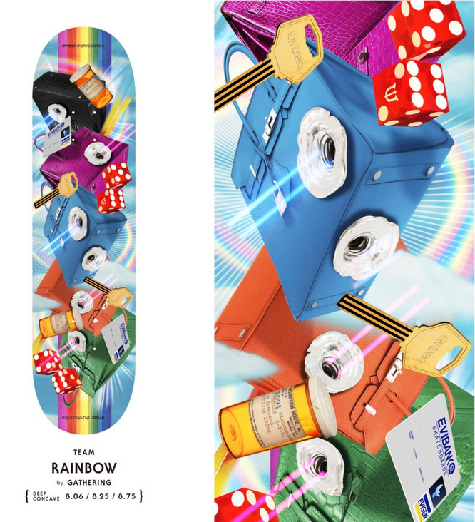 Rainbow 8.06" Skateboard Deck