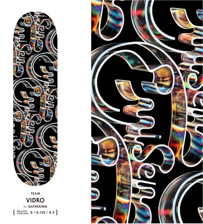 Vidro Black 8.125" Skateboard Deck