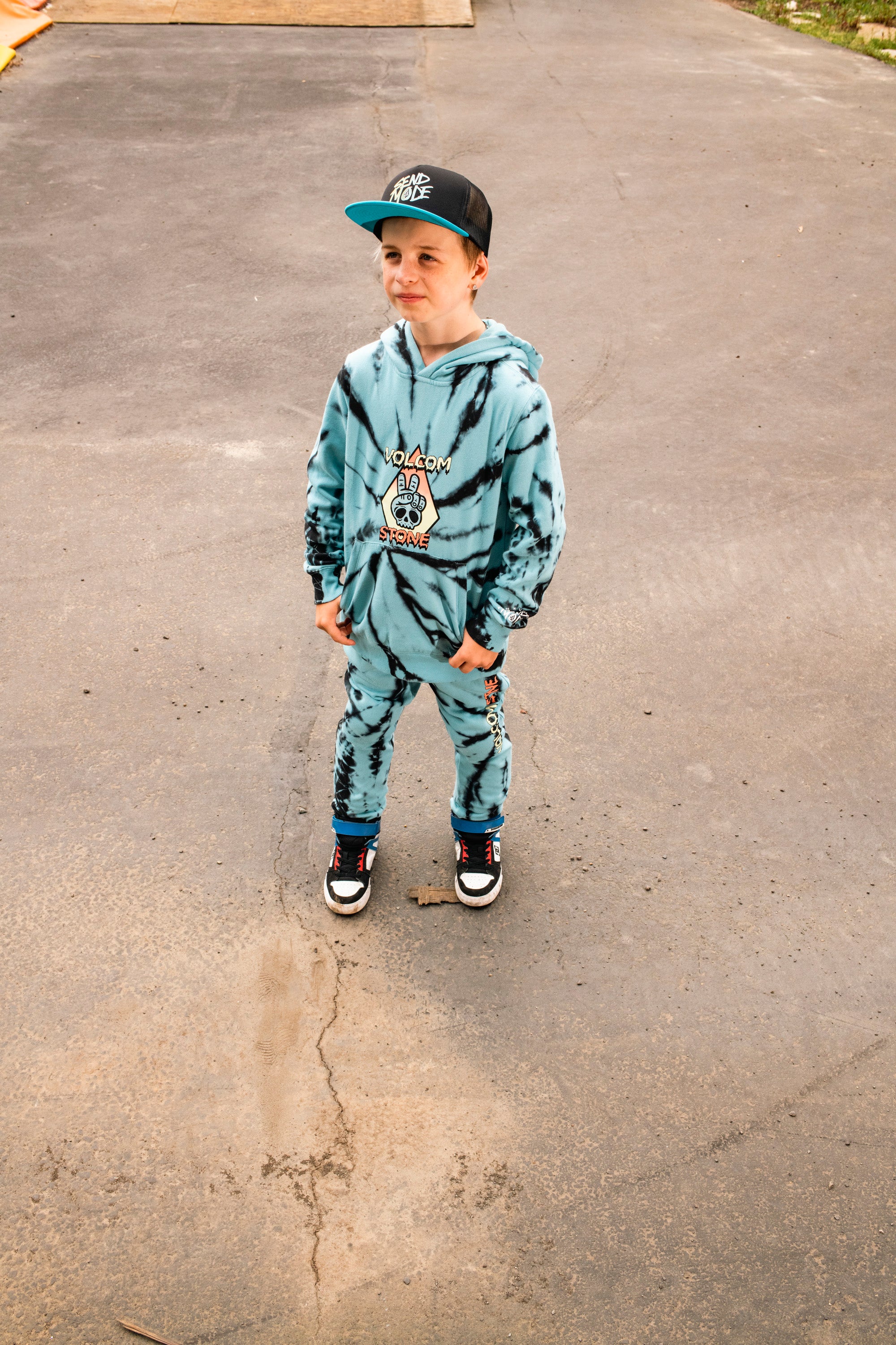 Kids Caiden Trucker Hat Black