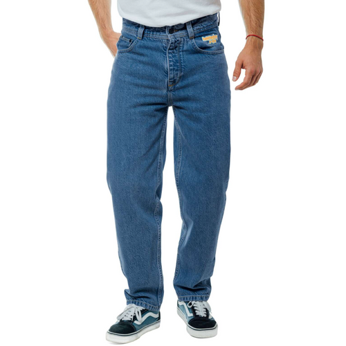 X-Tra Loose Flex Denim Washed Blue Jeans