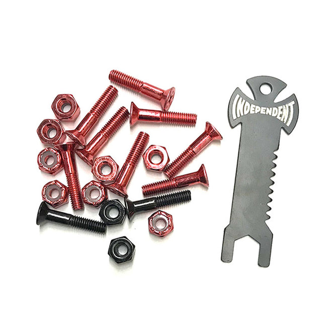 Red/Black 1" Phillips Hardware Set With Tool