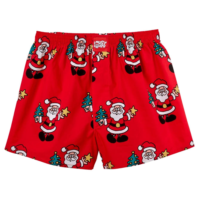 Santa Boxer Shorts Red