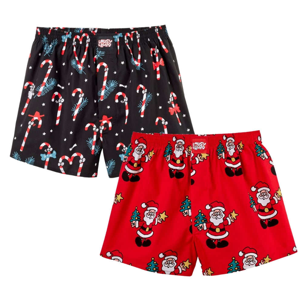 Santa & Sugar 2pack Boxer Shorts Black/ Red