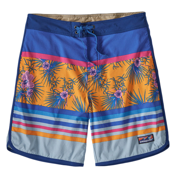 Boardshort 18" Wavefarer à ourlet festonné Bayou Palmetto Stripe Saffron