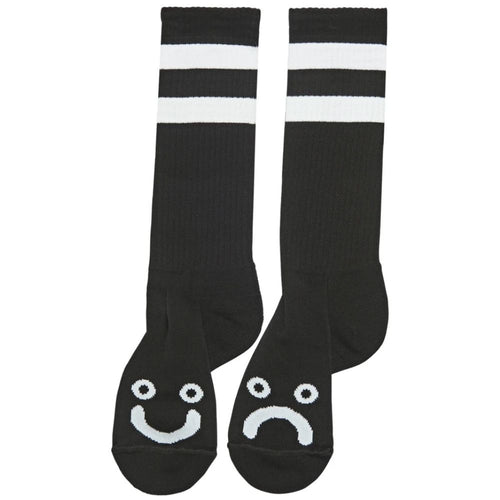 Happy Sad Socks Long Black