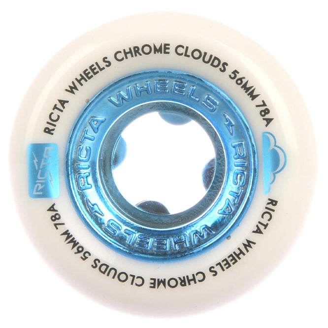 Chrome Clouds Blue 78a 56mm Skateboard Wheels