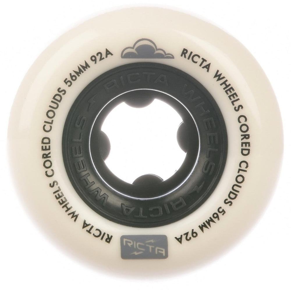 Cored Clouds Black 92a 56mm Skateboard Wheels