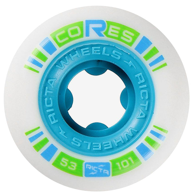 Cored Neons Blue 101a 53mm Skateboard Wheels