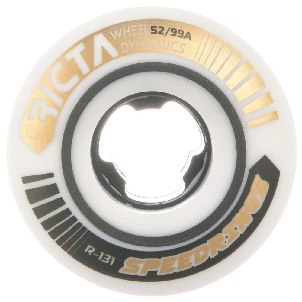 Speedrings Slim 99a 52mm White/Gold Skateboard Wheels