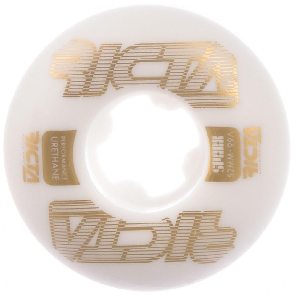 Sparx Framework 99a White/Gold 52mm Skateboard Wheels