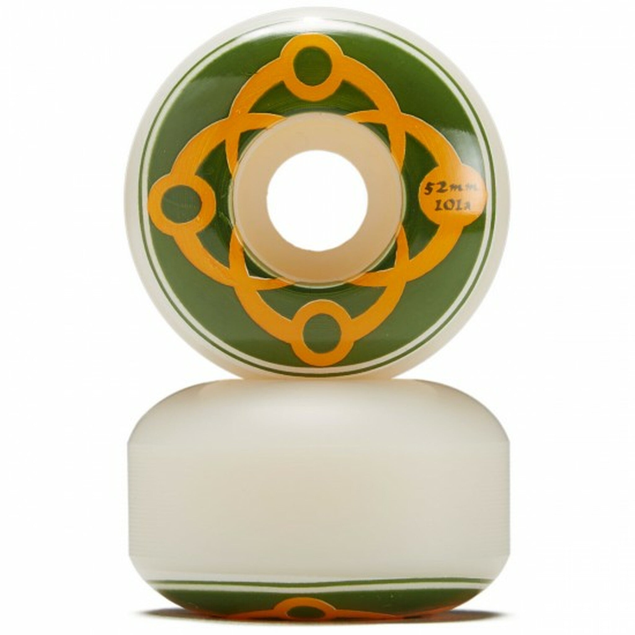 Big Link White/Dark Green Classic 101a 52mm Skateboard Wheels