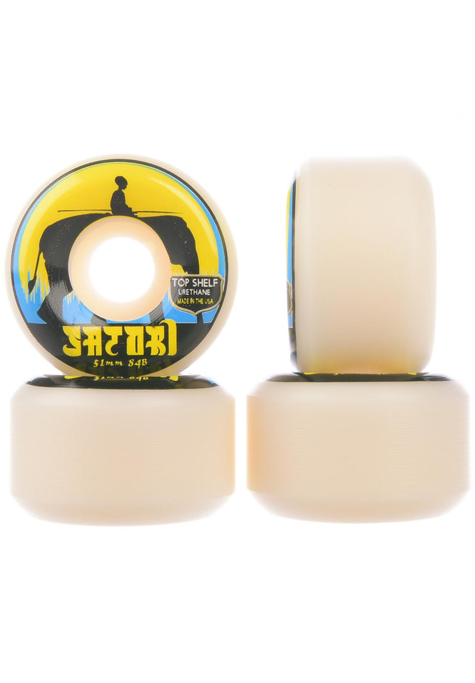 Elephant Top Shelf White/Light Blue Conical 84b 51mm Skateboard Wheels