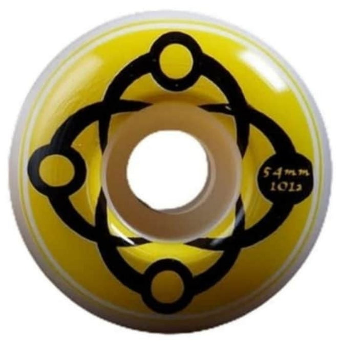 Big Link White/Yellow Classic 101a 54mm Skateboard Wheels