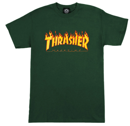 Flame Logo T-shirt Forest Green