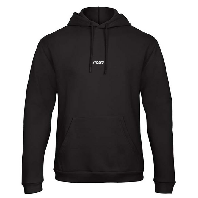 Lightweight script black hoodie