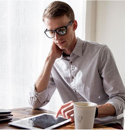 Cobalt Blue Light Blocker Wayfarer black