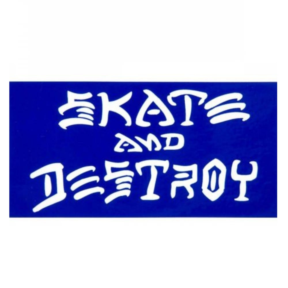 Skate and Destroy Sticker Medium Blue
