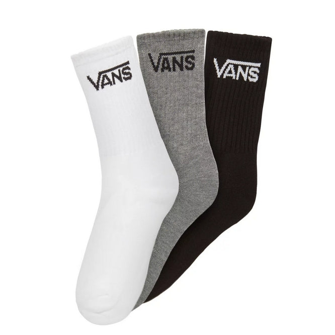 Kids Classic Crew Socks 3 Pack Black/ Grey/ white