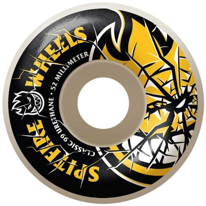 Shattered Bigheid 99a 52mm White/Yellow Skateboard Wheels