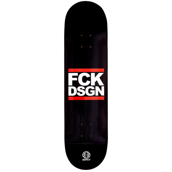FCK DSGN Noir/Blanc 8.125" Planche de skateboard