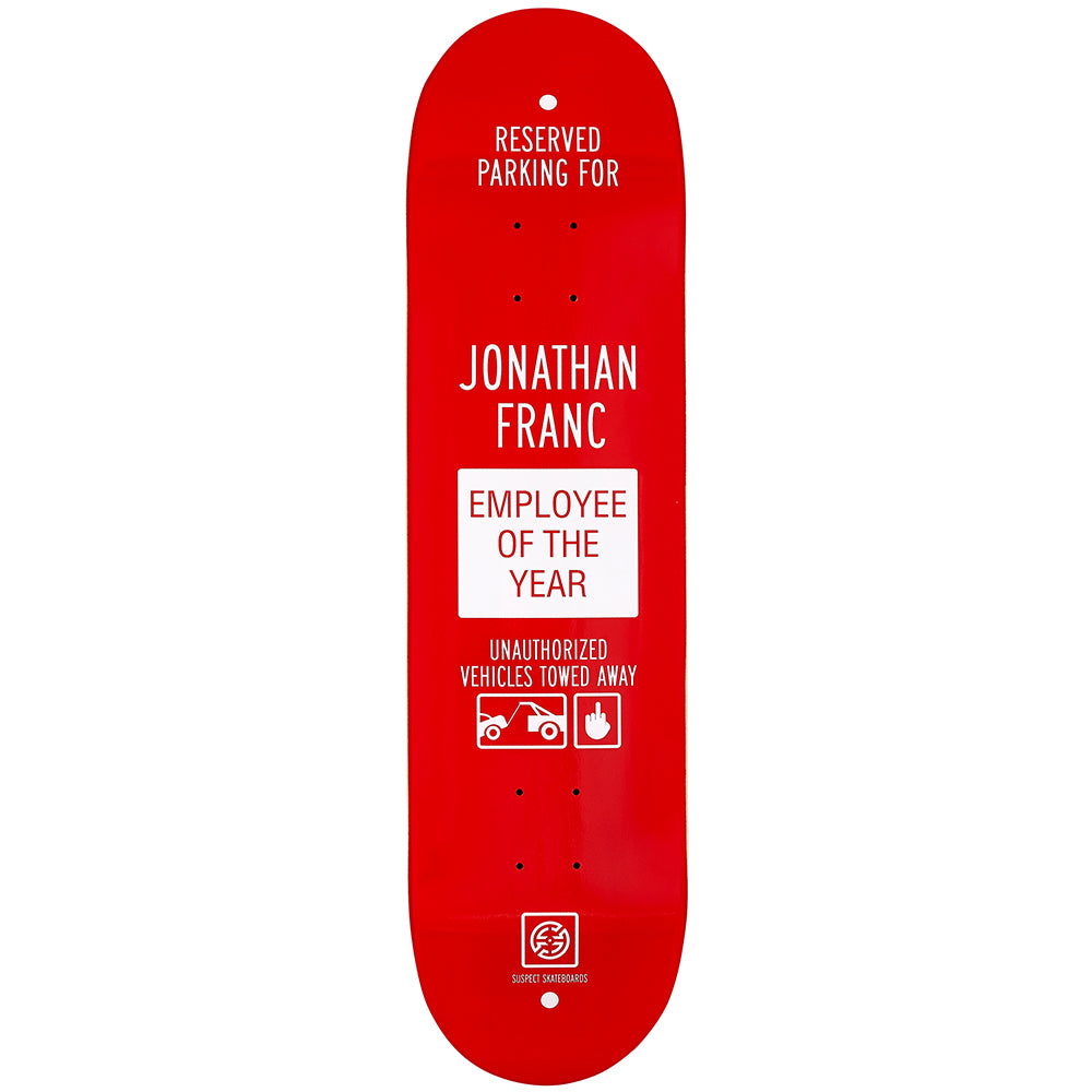 Jonathan Franc EOTY Red 7.75" Skateboard Deck
