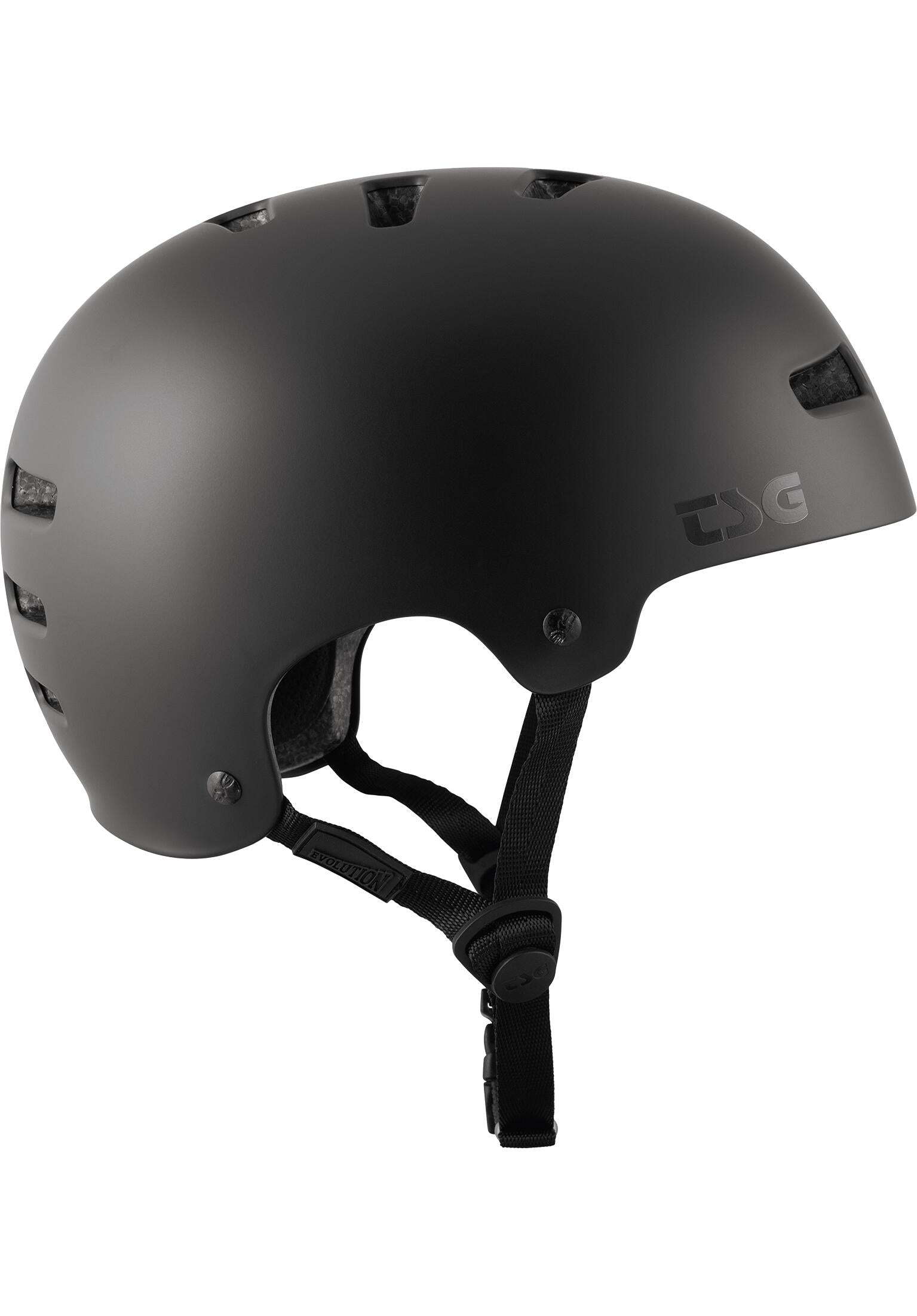 Evolution Solid Colors Satin Dark Black Helmet