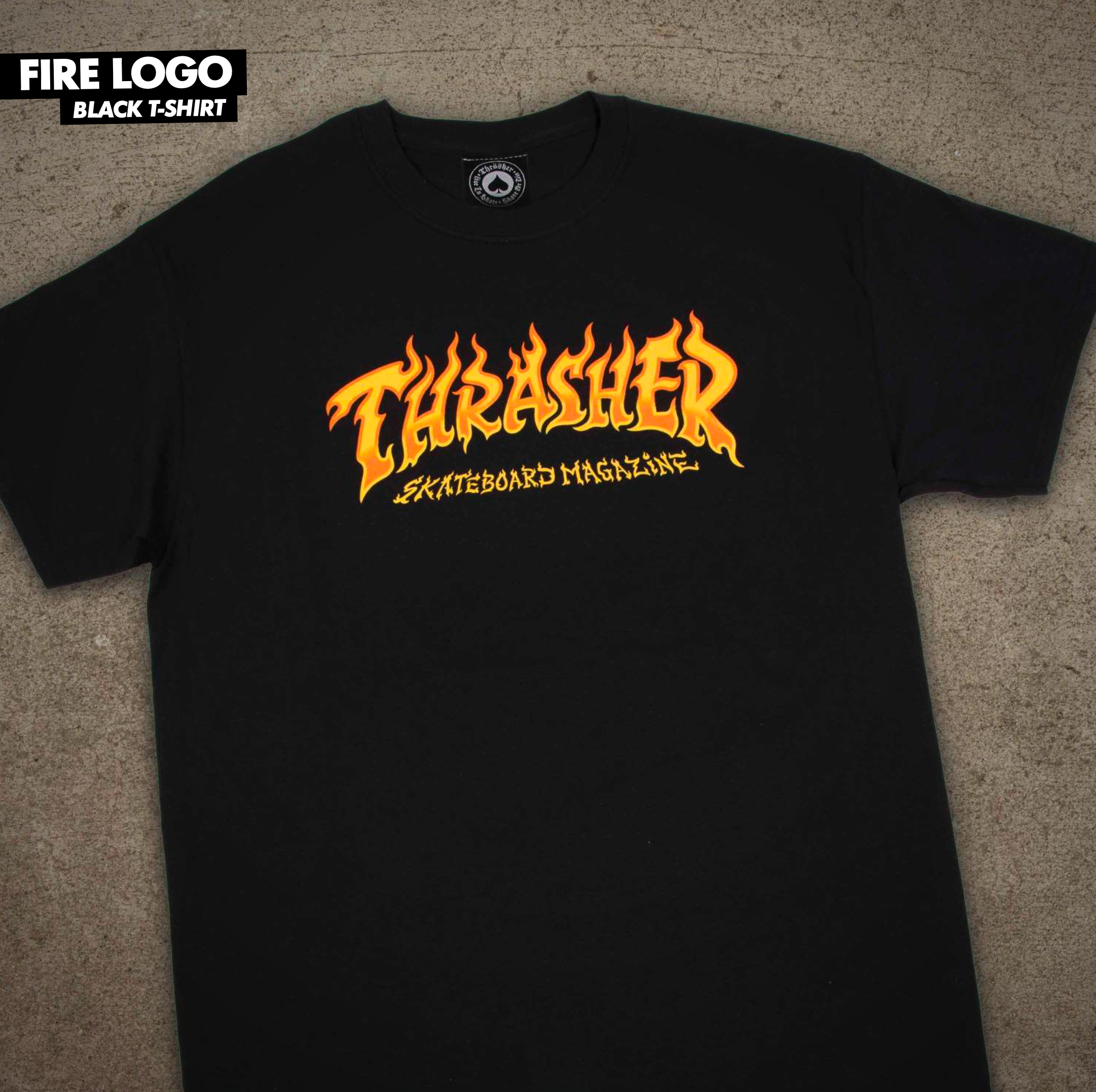 Fire Logo T-Shirt Black