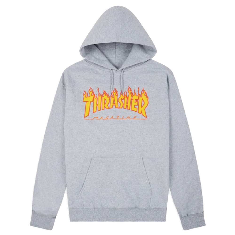 Flame Logo Hoodie Grey