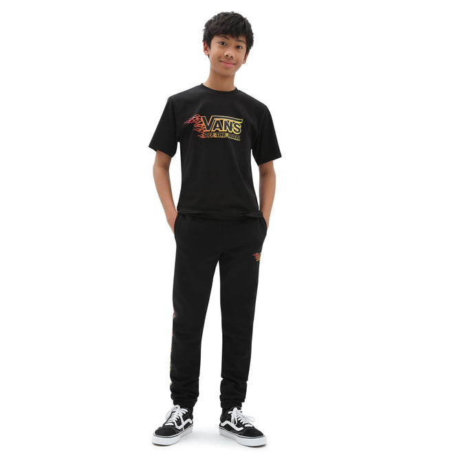 Kids Metallic Flame Jogging Black