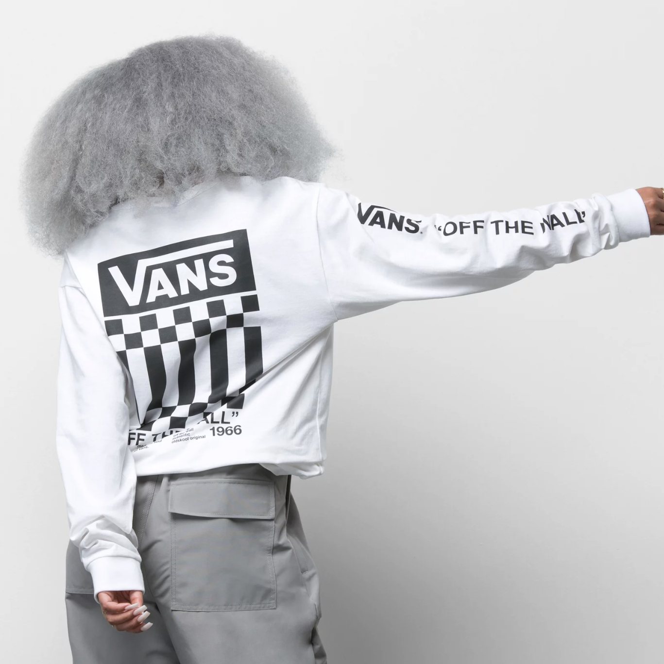 Off The Wall Check Graphic Longsleeve T-shirt
