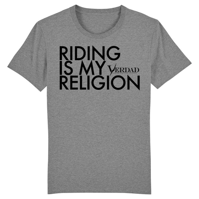 Riding Is My Religion T-shirt Grey