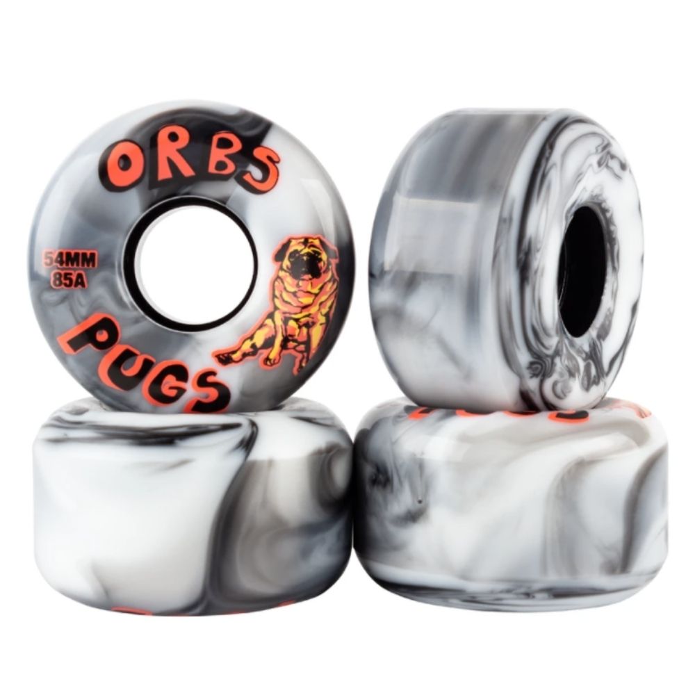 Orbs Pugs 85a Black/White 54mm Skateboard Wheels