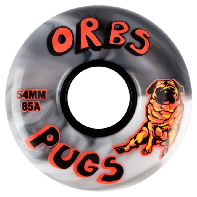 Orbs Pugs 85a Black/White 54mm Skateboard Wheels
