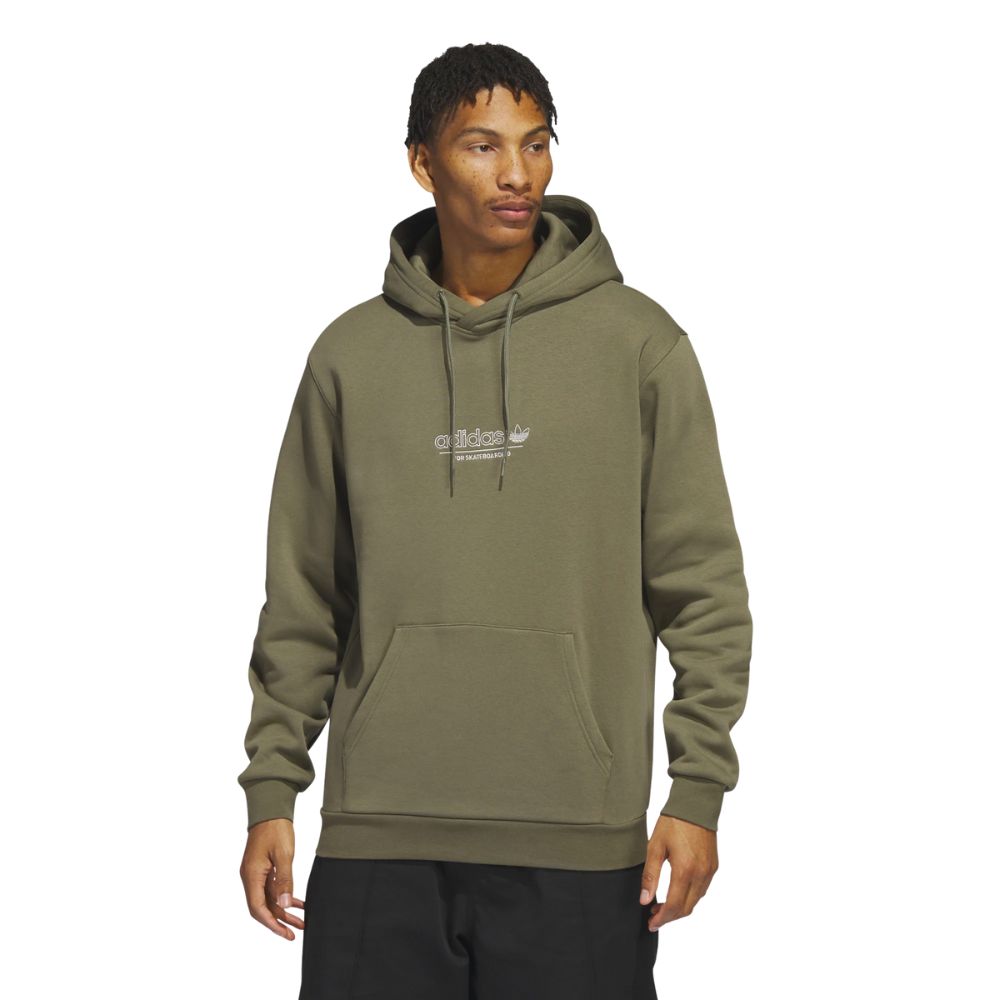 4.0 Strike Through Hoodie Olive Strata / Core White