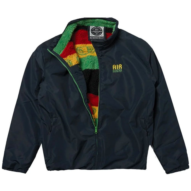 Veste Double Puff Noir/Rasta