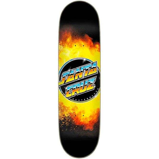 Chrome Dot Flame Everslick Black/Yellow 8.5" Skateboard